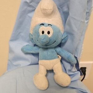 Blue and White Plush Toy